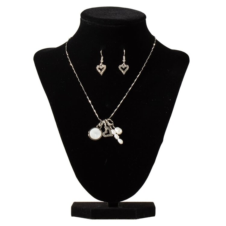 Blazin Roxx Multi Pendant Necklace Set Silver