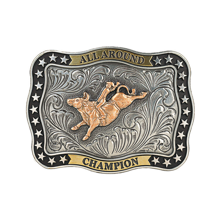 Nocona Youth Rectangle Bullrider Champion Buckle