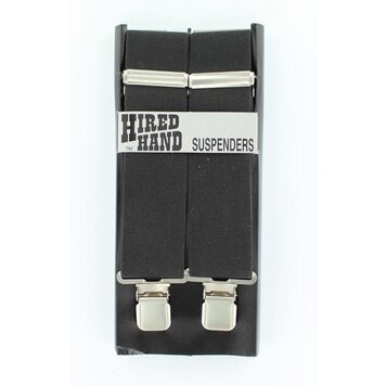 Nocona Black Elastic Suspenders