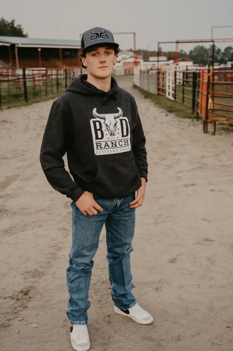 Baredown Brand BD Ranch Heather Black Hoodie
