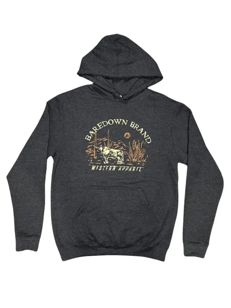 Baredown Brand Grazin' Heather Black Hoodie