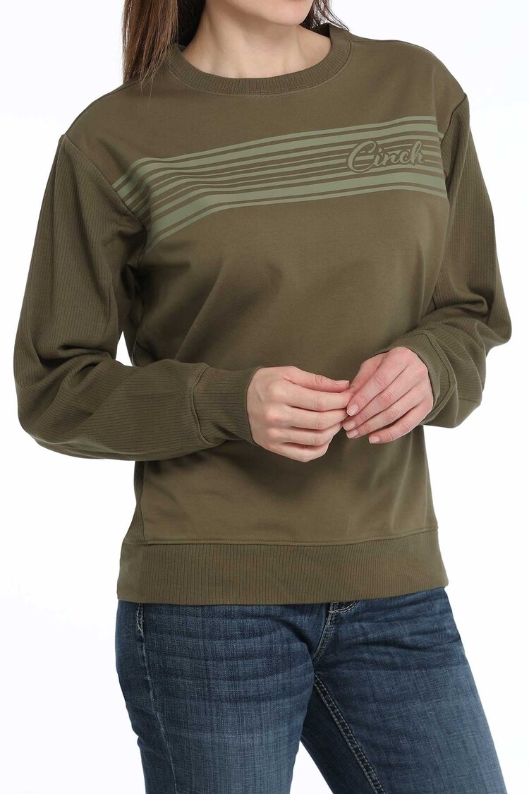 Cinch Terry Sweatshirt Olive