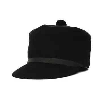 Crown Cap Melton Stockman Cap Black