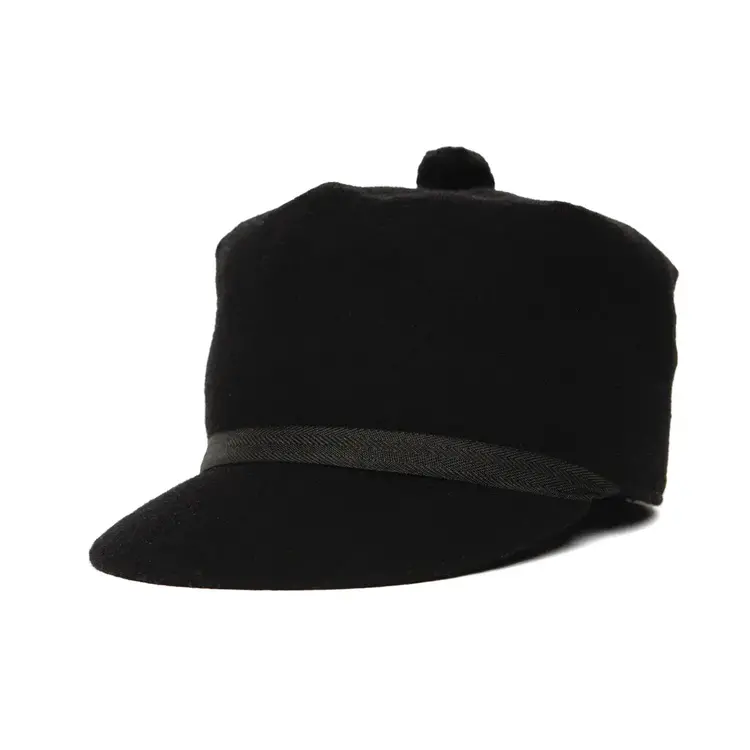 Crown Cap Melton Stockman Cap Black