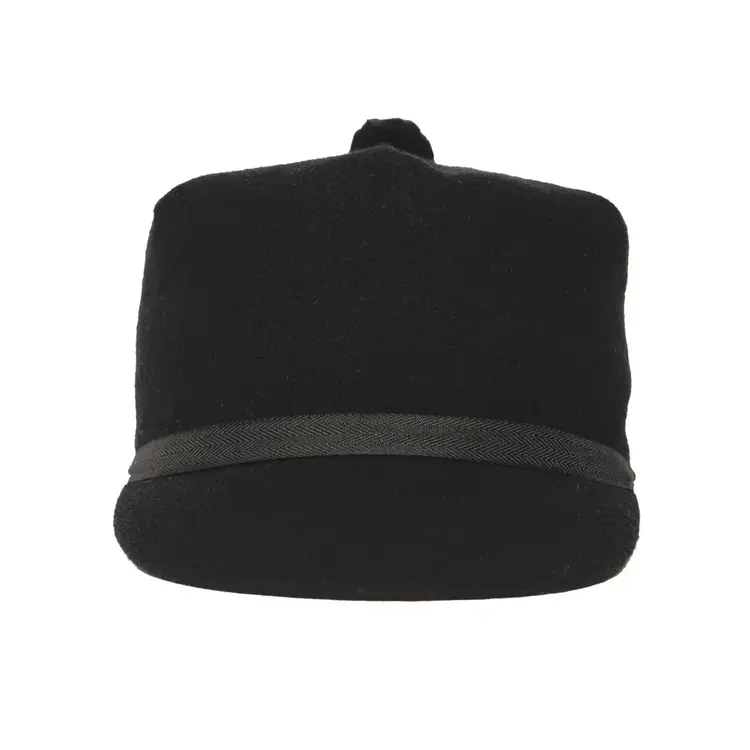 Crown Cap Melton Stockman Cap Black