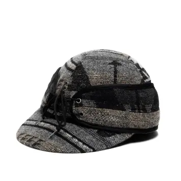 Crown Cap Aztec Railroad Hat Charcoal Mix Ponytail