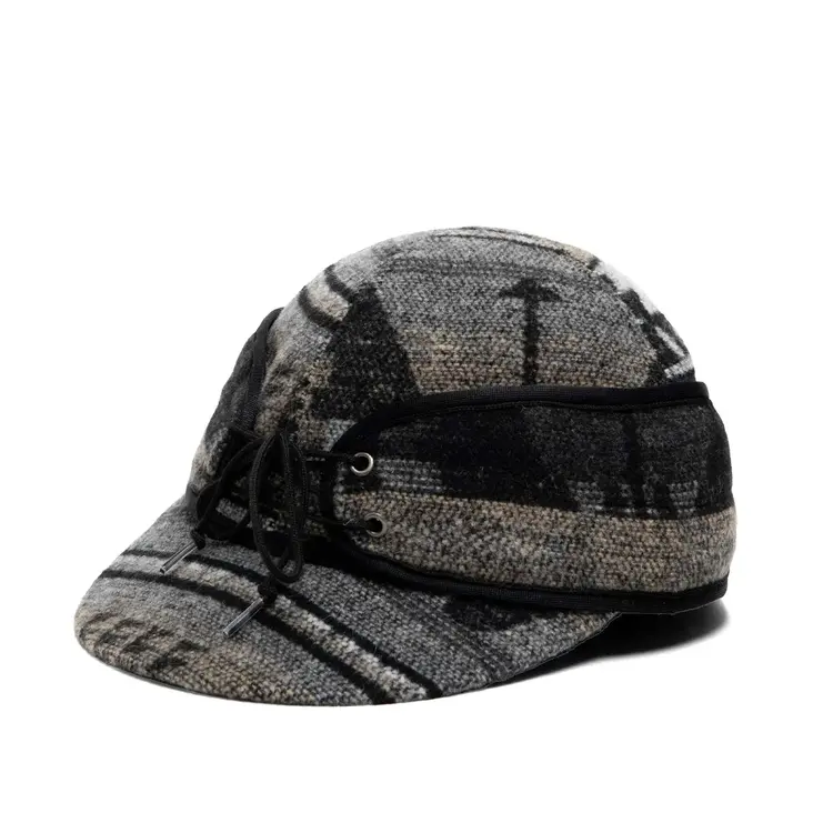 Crown Cap Aztec Railroad Hat Charcoal Mix Ponytail