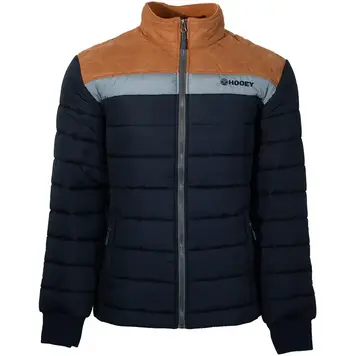 HOOey Puffer Jacket Navy and Tan