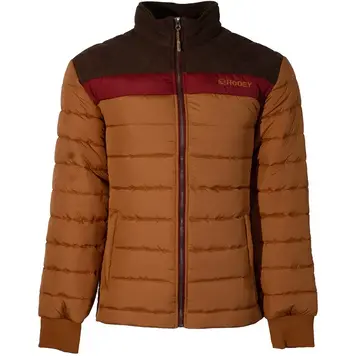 HOOey Puffer Jacket Tan and Brown