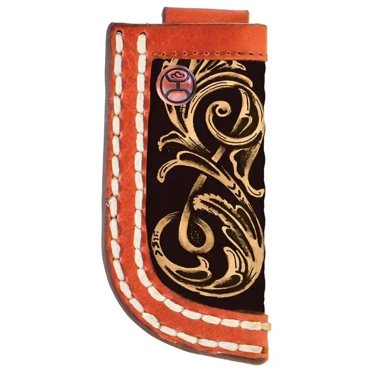 HOOey Top Notch Knife Sheath Black Brown Tan