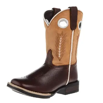 Roper Youth James Brown Leather Vamp w/ Tan Boot