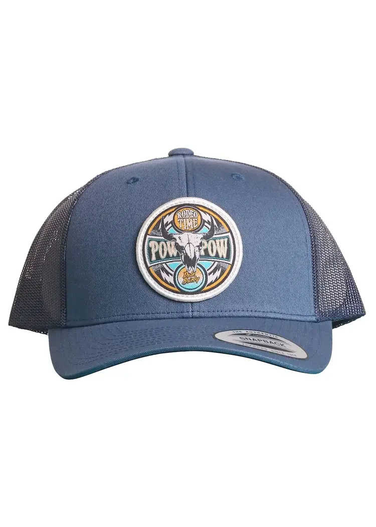 Rock & Roll Denim Pow Pow Logo Cap Blue