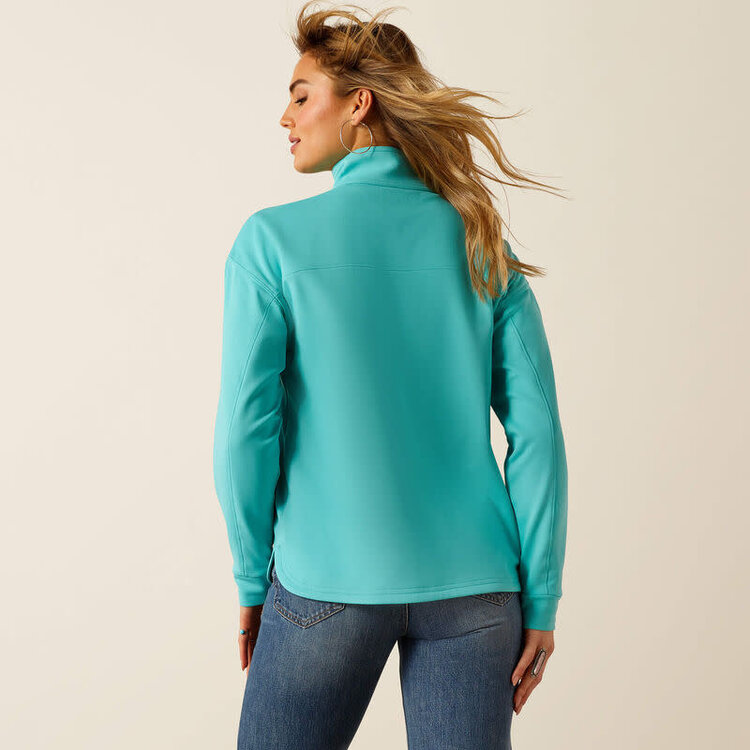 Ariat Breeze Logo 1/2 Zip Sweatshirt Blue Turquoise
