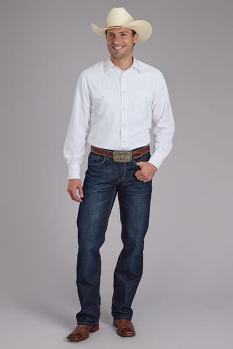 Roper Classic Solid White Snap Shirt