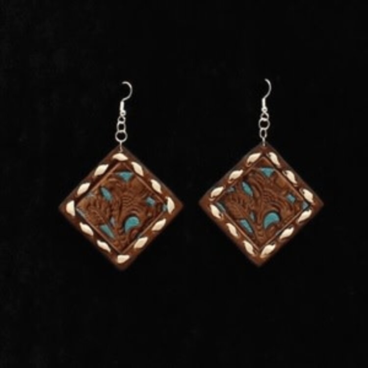 Blazin Roxx Embossed Leather Earrings