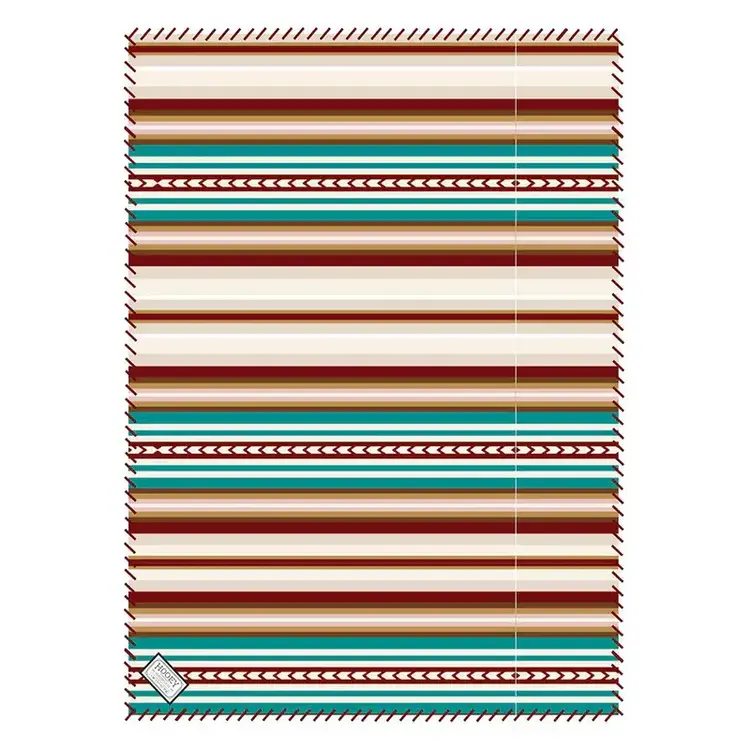 HOOey Hooey Fleece Blanket Red/White/Turquoise Serape