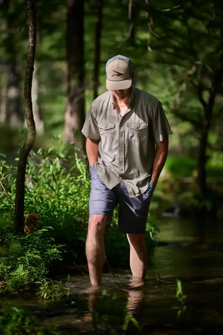 HOOey Sol Pearl Snap Olive Green