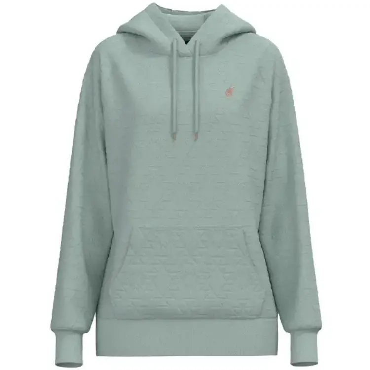 HOOey Quilted Aztec Hoodie Light Blue