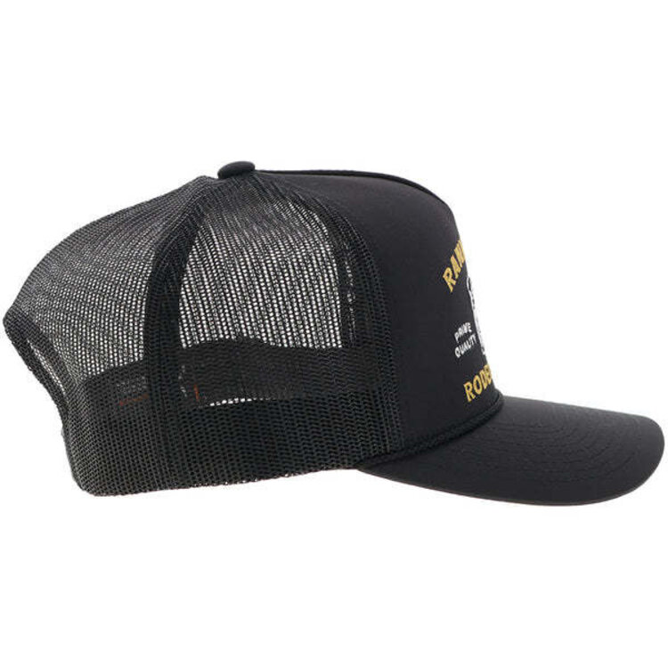 HOOey Rank Stock Hat Black w Yellow Stitching