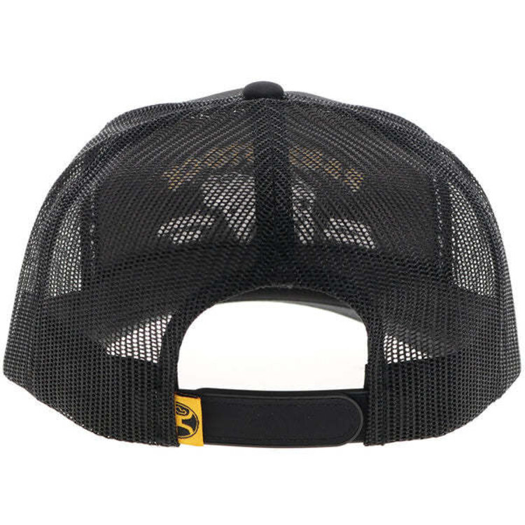HOOey Rank Stock Hat Black w Yellow Stitching
