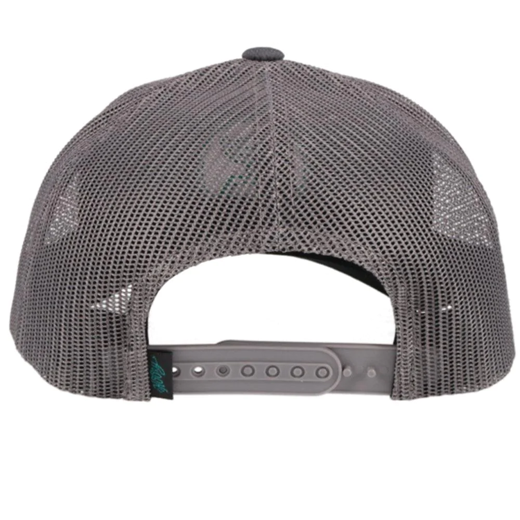 HOOey O-Classic Turquoise Logo Trucker Grey