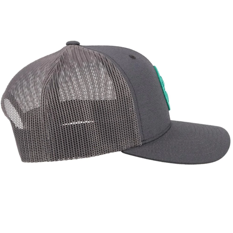 HOOey O-Classic Turquoise Logo Trucker Grey