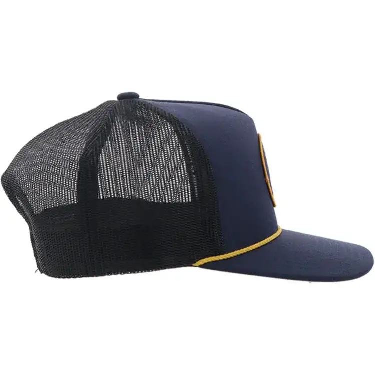 HOOey Hog Hat Navy w White and Yellow Patch