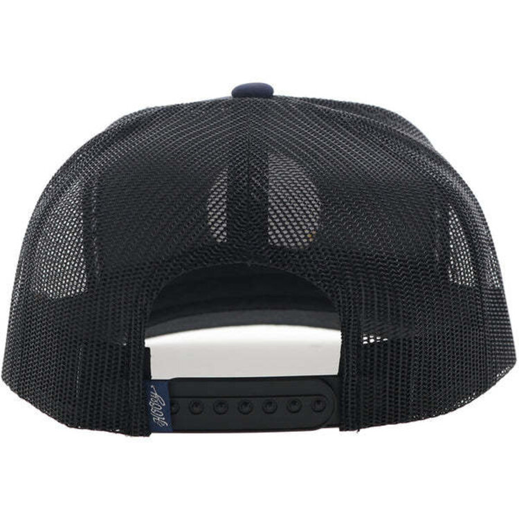 HOOey Hog Hat Navy w White and Yellow Patch