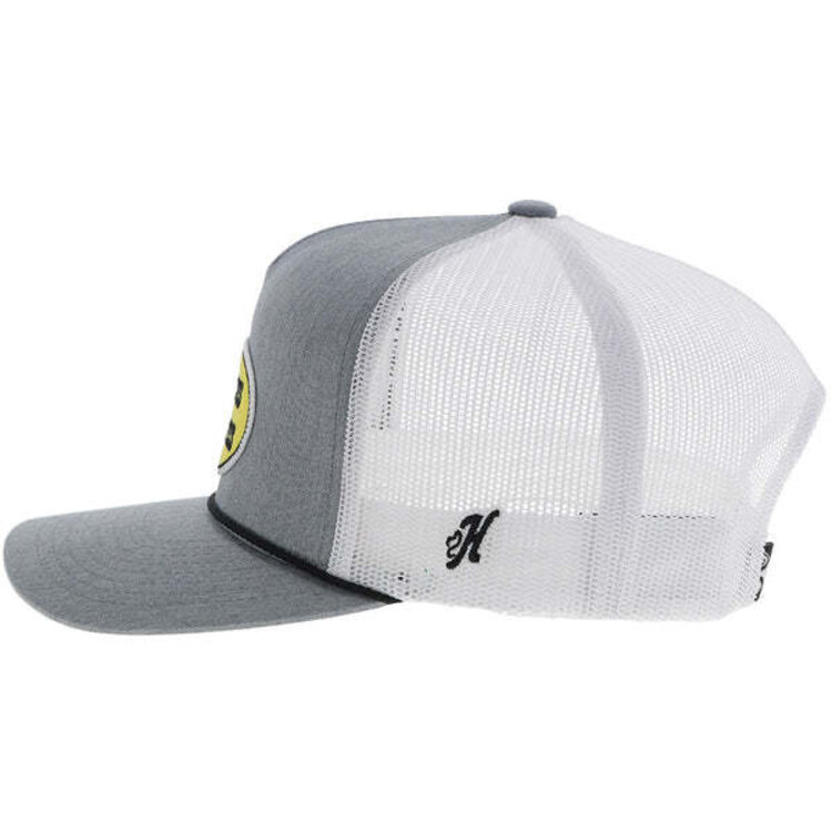 HOOey Cactus Ropes Hat Grey and White w Patch