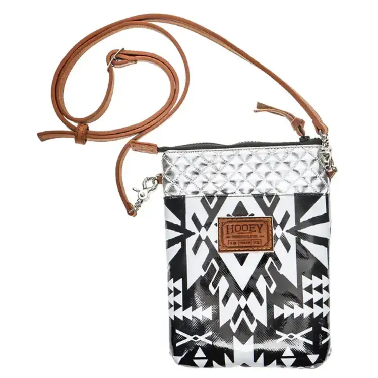 HOOey Puebla Black White Aztec Crossbody Purse