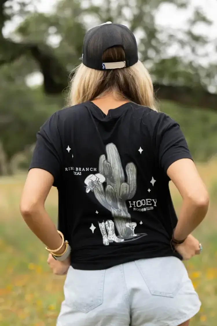 HOOey Social Club Black w Grey Cactus Tee