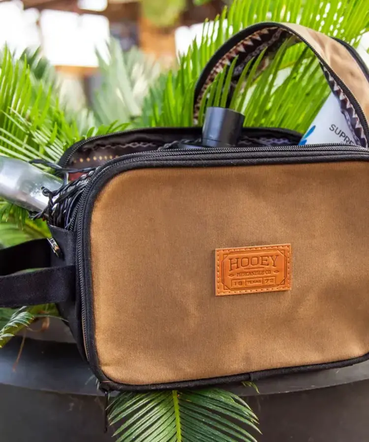 HOOey Dopp Kit Brown Black Aztec
