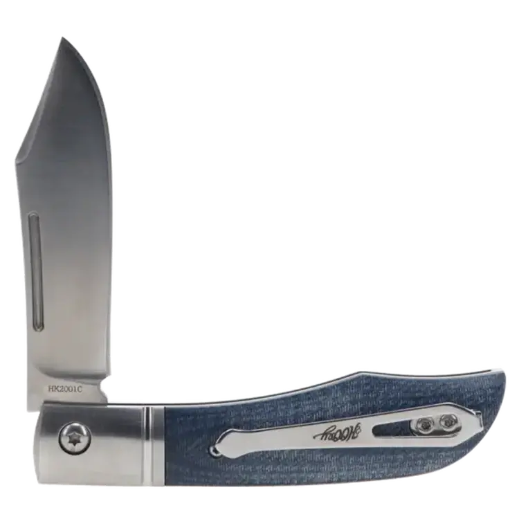 HOOey Velocity Blue Denim Micarta Knife