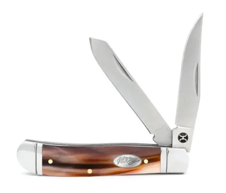 HOOey Ox Horn Trapper Knife Large