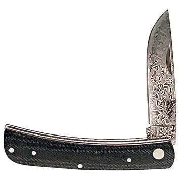 HOOey Denim Damascus Bronc Buster Knife