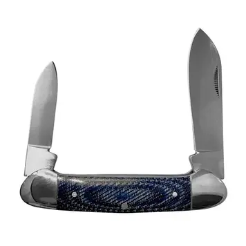 HOOey Blue Denim Micarta Canoe Hooey Knife