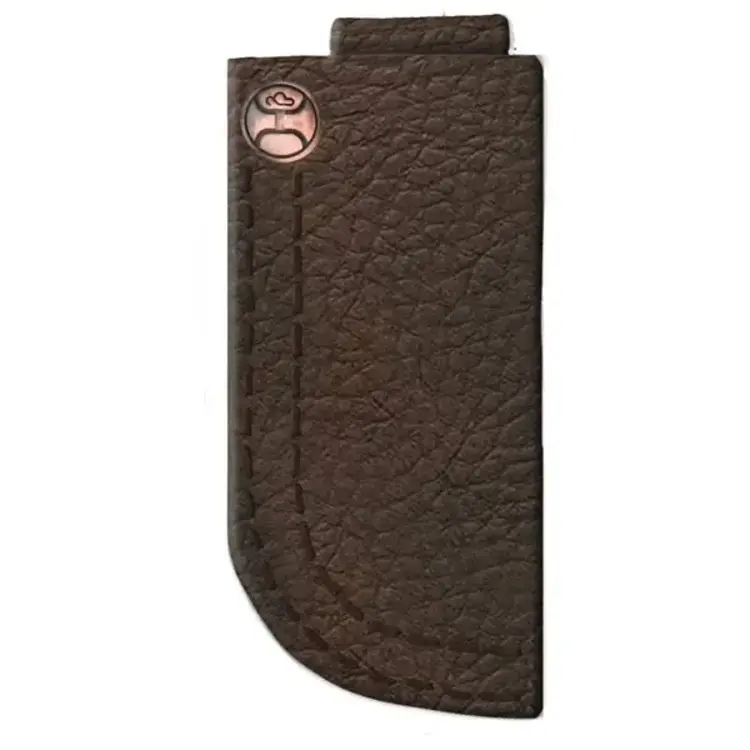 HOOey Grayson Knife Sheath Brown w/ Stitched Edge