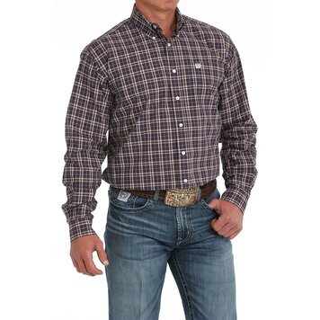 Cinch Classic Plaid Button Down Purple