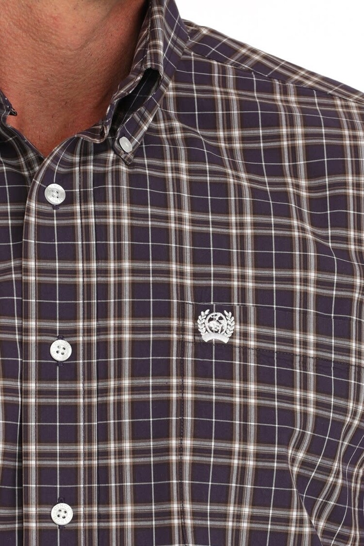 Cinch Classic Plaid Button Down Purple