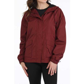 Cinch Hydrographic Rain Jacket Burgundy