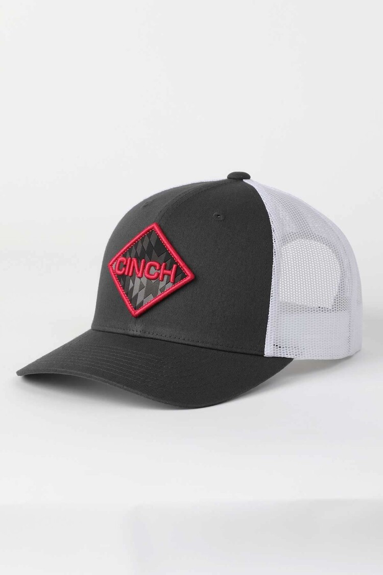 Cinch Charcoal Snapback Cap w Pink Logo