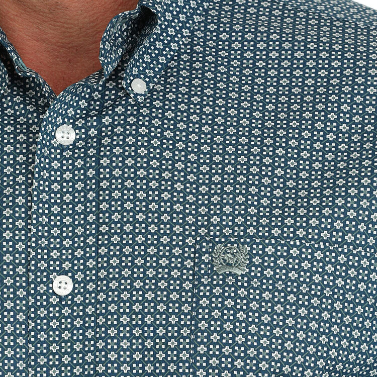 Cinch Geometric Diamond Print Blue Green