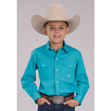 Roper Youth Amarillo Snap Turquoise