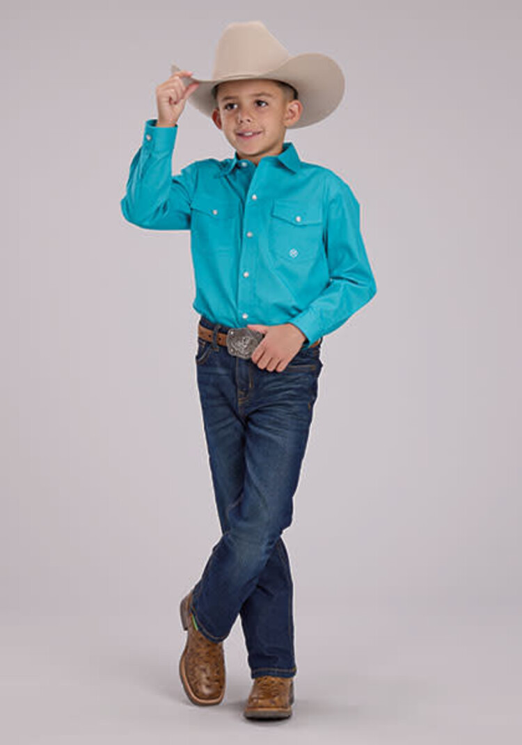 Roper Youth Amarillo Snap Turquoise