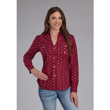 Roper Lucky Red Button Up