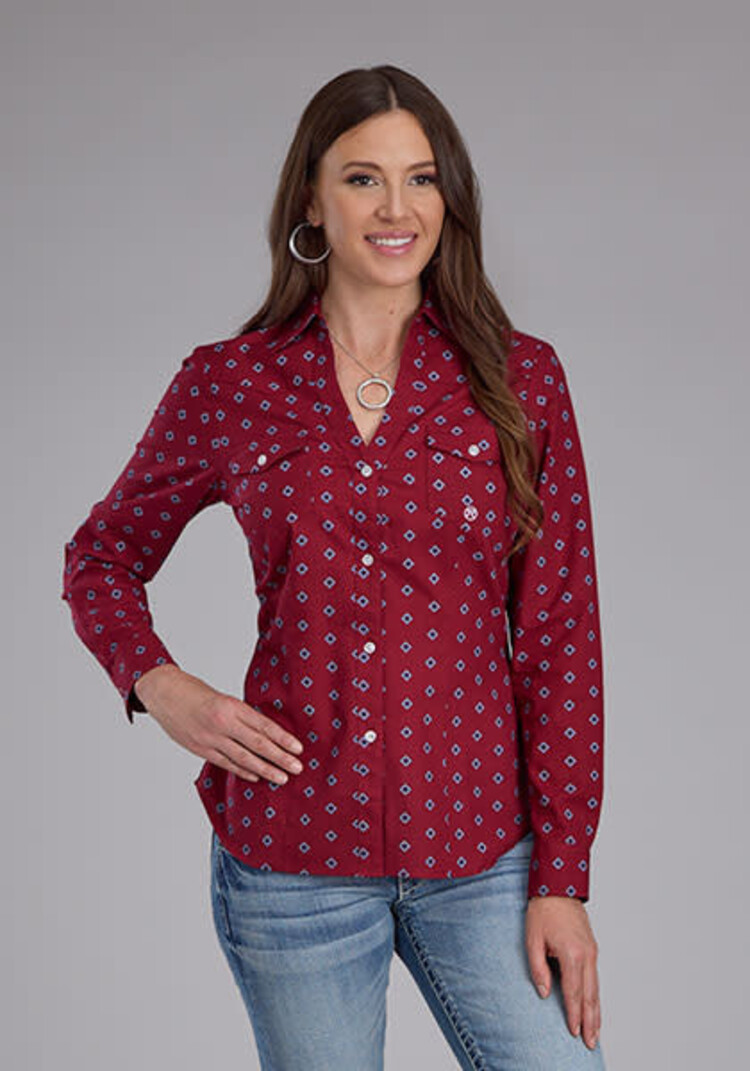 Roper Lucky Red Button Up