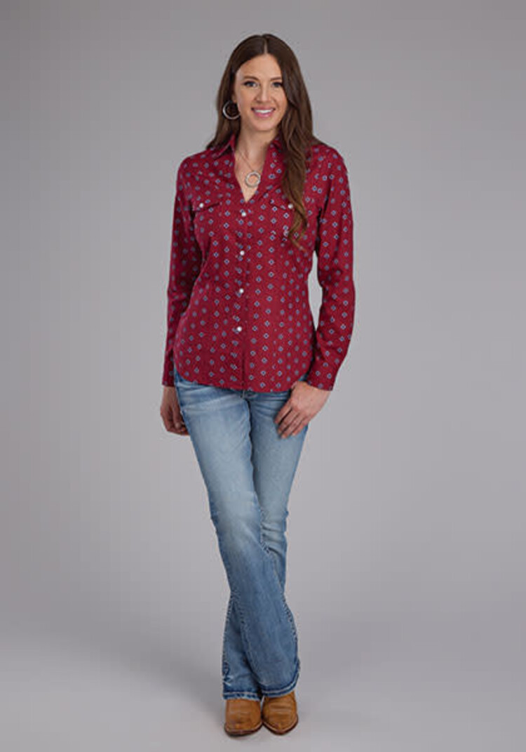 Roper Lucky Red Button Up