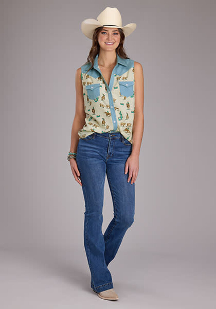 Roper Desert Roper Blouse Cream Denim