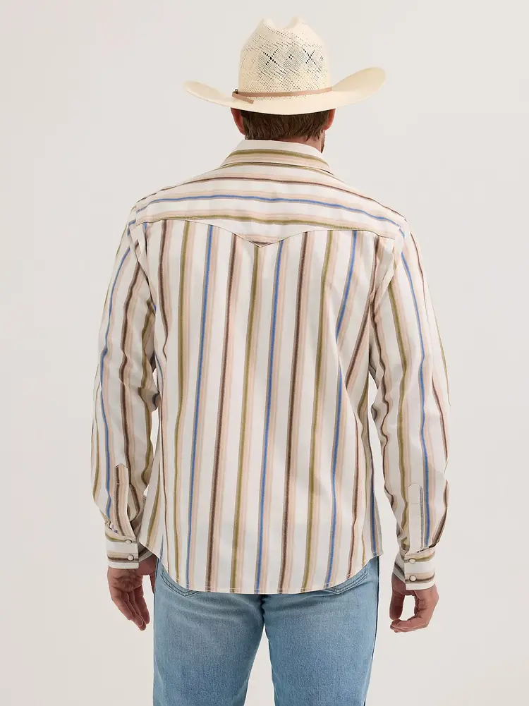 Wrangler Retro Brushpopper Snap Rusty Stripe