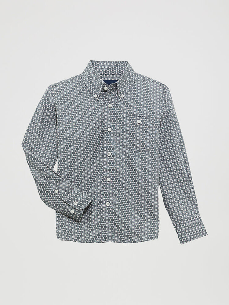 Wrangler Youth Bucking Cancer Button Up